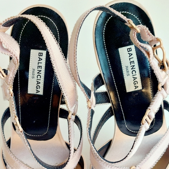 Balenciaga pink satin Boudoir stiletto sandals, EU40, new w/ box, dustbag - Picture 9 of 16